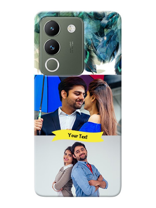 Custom Vivo Y200 5G Phone Cases: Image with Boho Peacock Feather Design