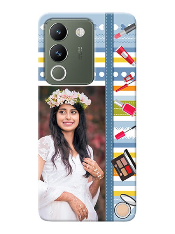 Custom Vivo Y200 5G Personalized Mobile Cases: Makeup Icons Design