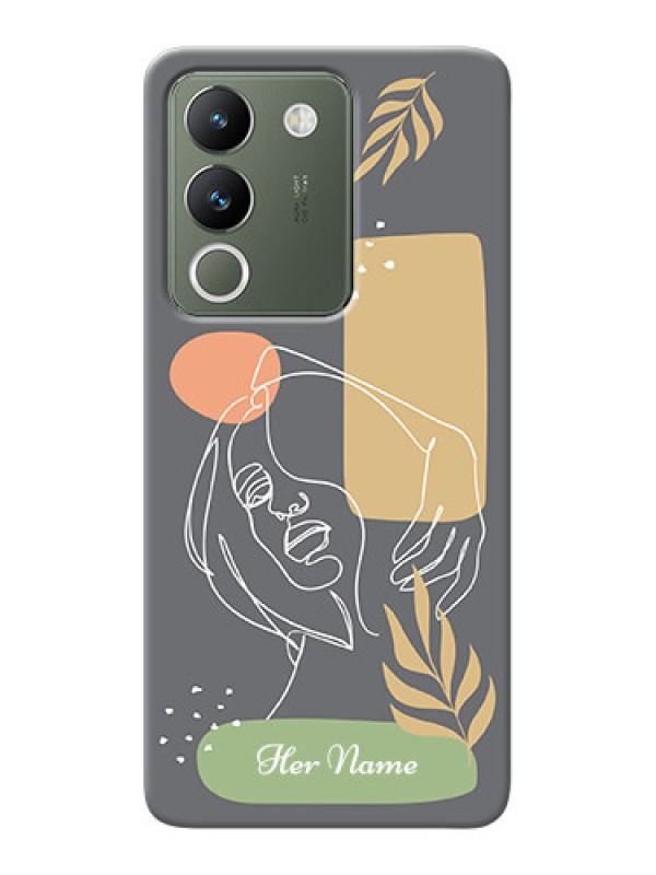 Custom Vivo Y200 5G Custom Phone Case with Gazing Woman line art Design