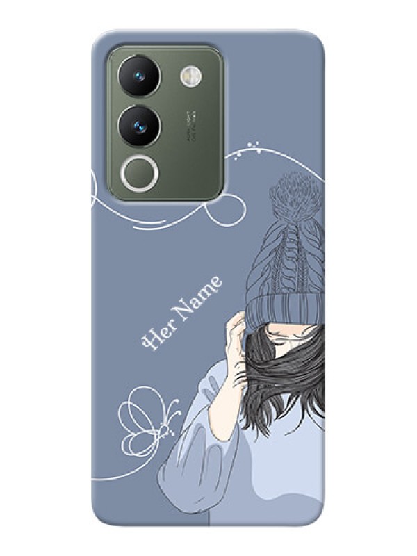 Custom Vivo Y200 5G Custom Mobile Case with Girl in winter outfit Design