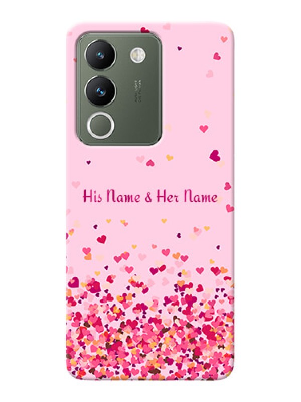 Custom Vivo Y200 5G Photo Printing on Case with Floating Hearts Design