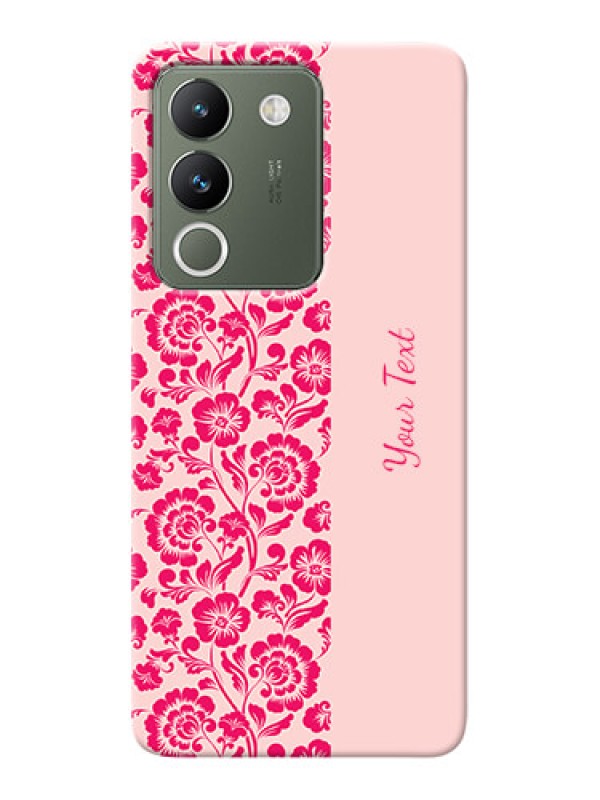 Custom Vivo Y200 5G Custom Phone Case with Attractive Floral Pattern Design
