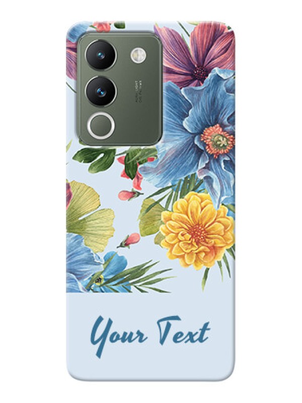Custom Vivo Y200 5G Custom Mobile Case with Stunning Watercolored Flowers Painting Design