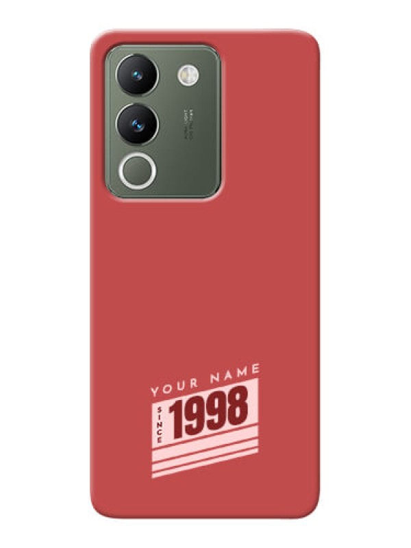 Custom Vivo Y200 5G Custom Phone Case with Red custom year of birth Design