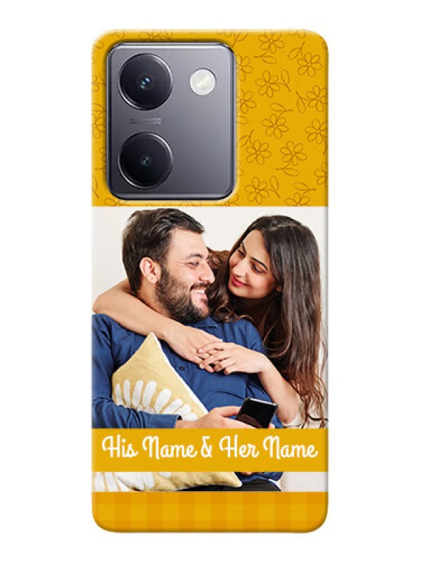 Custom Vivo Y200 Pro 5G mobile phone covers: Yellow Floral Design