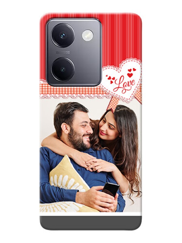 Custom Vivo Y200 Pro 5G phone cases online: Red Love Pattern Design