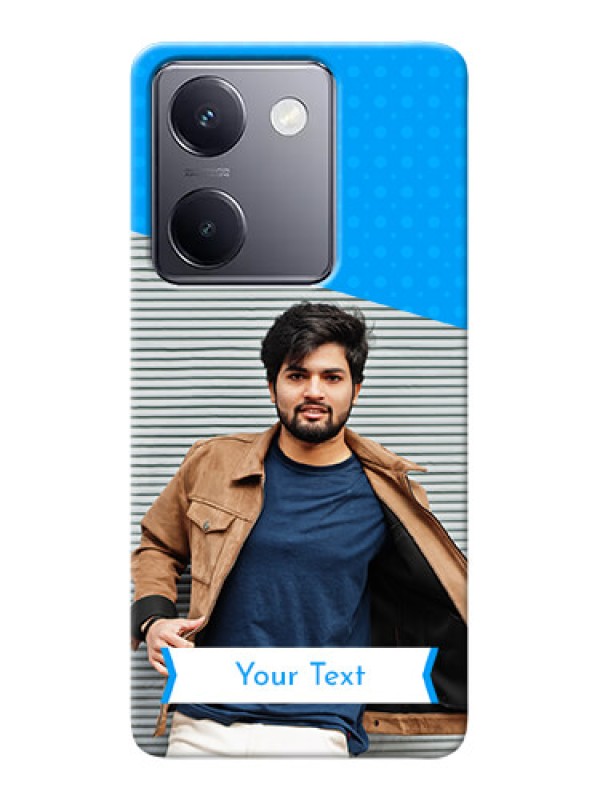 Custom Vivo Y200 Pro 5G Personalized Mobile Covers: Simple Blue Color Dotted Design