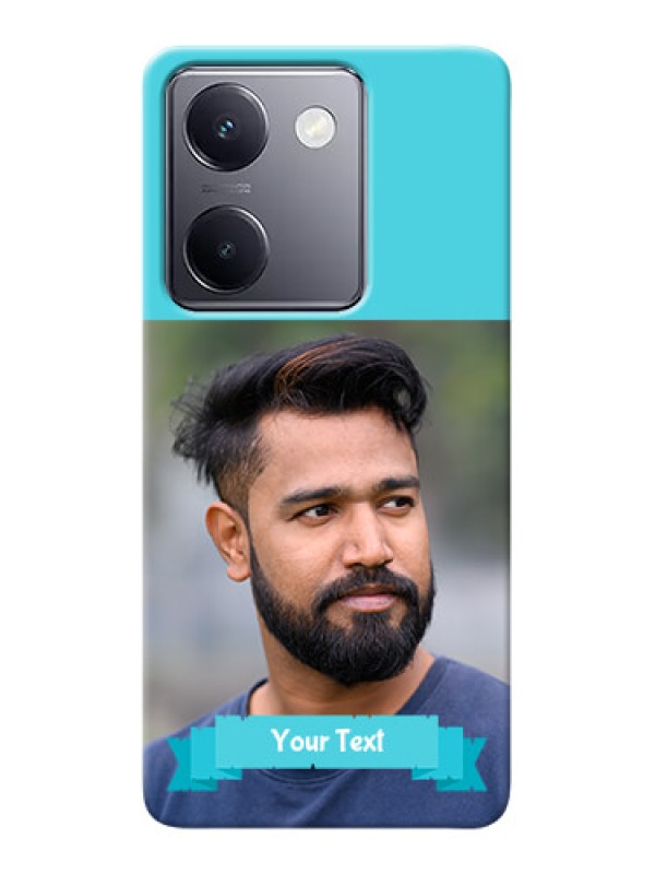 Custom Vivo Y200 Pro 5G Personalized Mobile Covers: Simple Blue Color Design