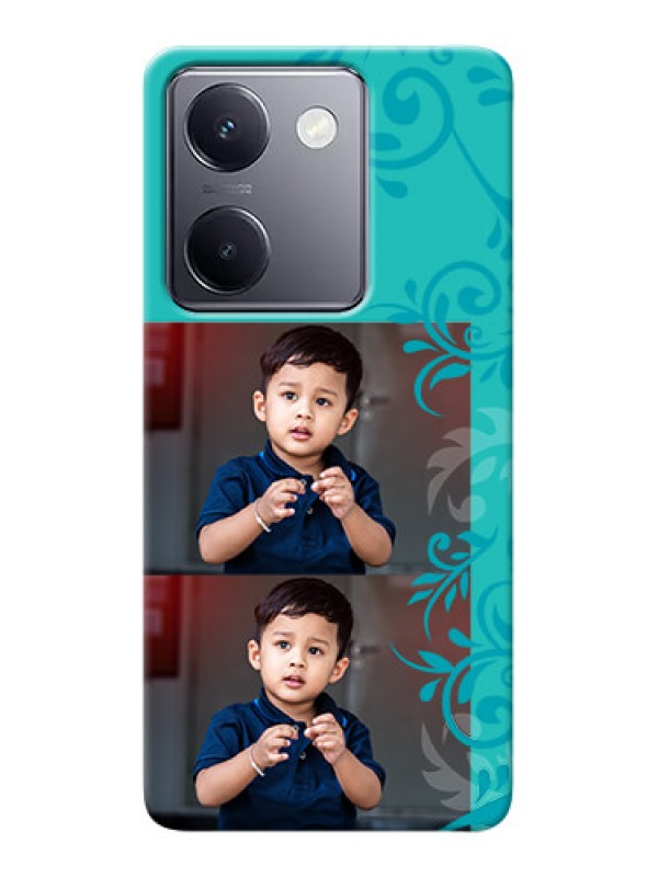 Custom Vivo Y200 Pro 5G Mobile Cases with Photo and Green Floral Design