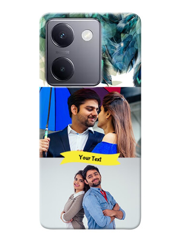 Custom Vivo Y200 Pro 5G Phone Cases: Image with Boho Peacock Feather Design