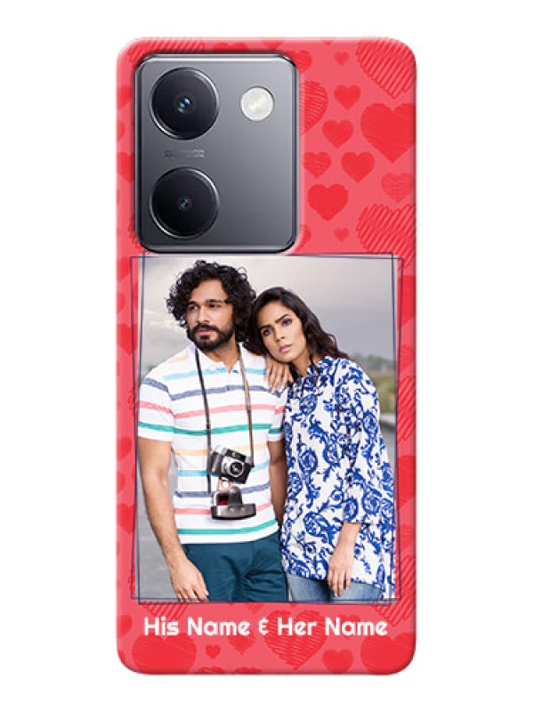 Custom Vivo Y200 Pro 5G Mobile Back Covers: with Red Heart Symbols Design