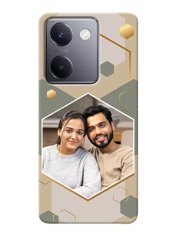 Custom Vivo Y200 Pro 5G Photo Printing on Case with Stylish Hexagon Pattern Design