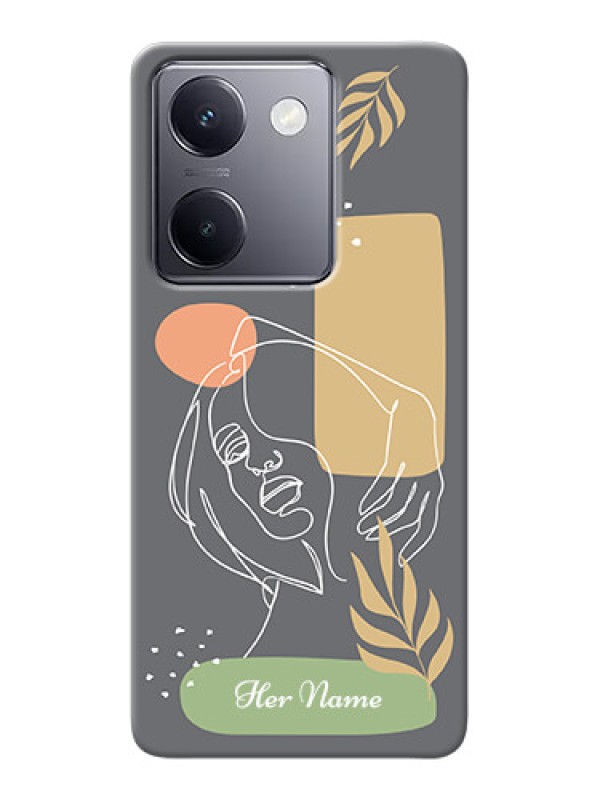 Custom Vivo Y200 Pro 5G Custom Phone Case with Gazing Woman line art Design