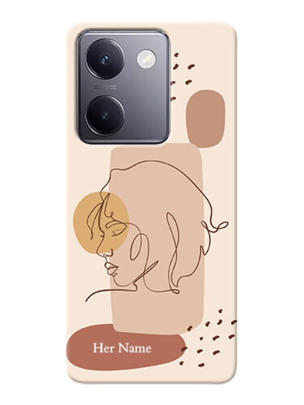 Custom Vivo Y200 Pro 5G Photo Printing on Case with Calm Woman line art Design