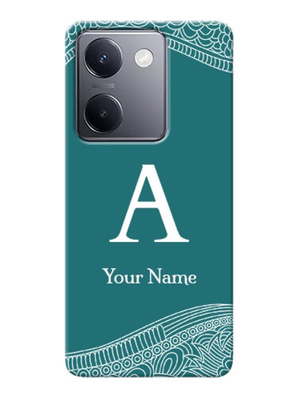 Custom Vivo Y200 Pro 5G Personalized Phone Case with line art pattern with custom name Design