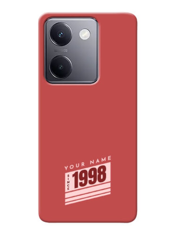 Custom Vivo Y200 Pro 5G Custom Phone Case with Red custom year of birth Design