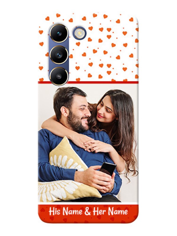 Custom Vivo Y200E 5G Phone Back Covers: Orange Love Symbol Design