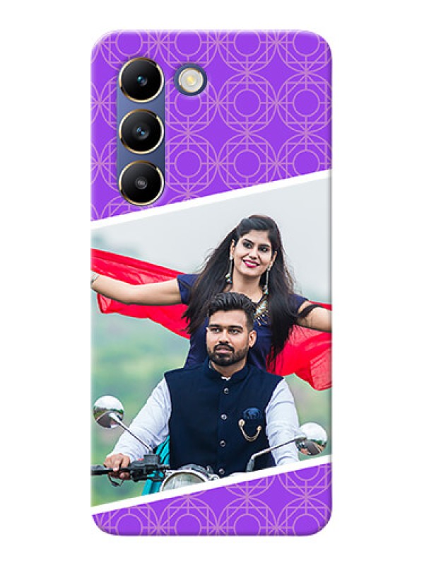 Custom Vivo Y200E 5G mobile back covers online: violet Pattern Design