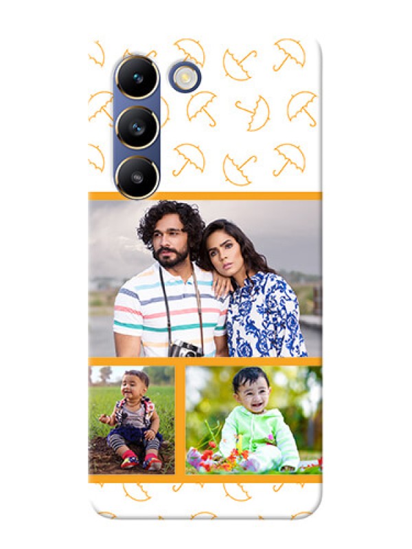 Custom Vivo Y200E 5G Personalised Phone Cases: Yellow Pattern Design