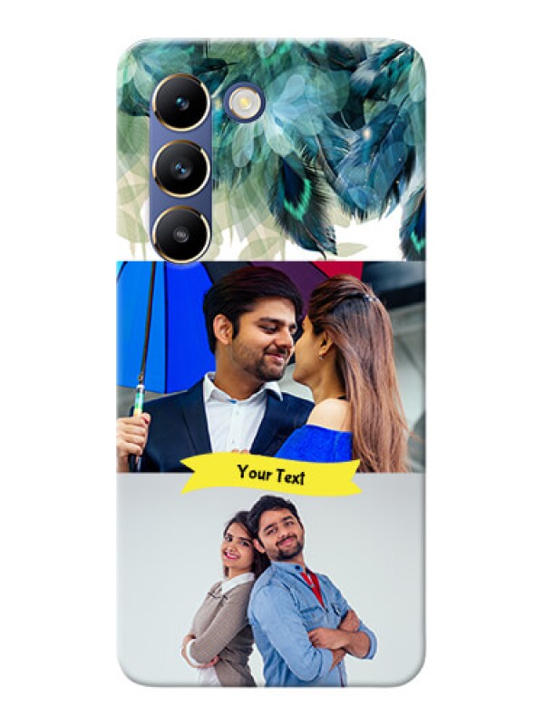 Custom Vivo Y200E 5G Phone Cases: Image with Boho Peacock Feather Design