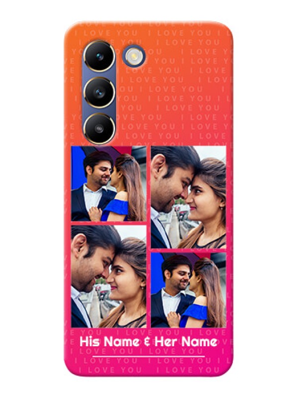 Custom Vivo Y200E 5G custom back covers: I Love You Pink Design