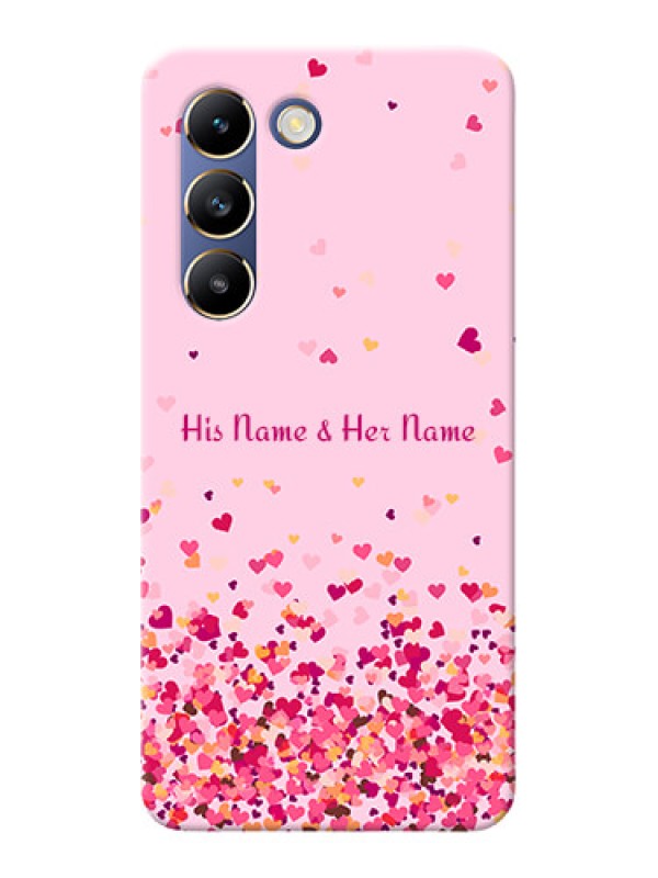 Custom Vivo Y200E 5G Photo Printing on Case with Floating Hearts Design