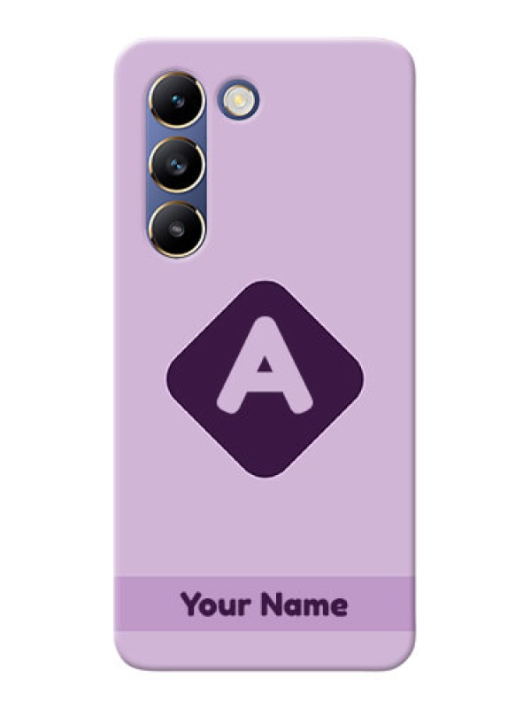 Custom Vivo Y200E 5G Custom Mobile Case with Custom Letter in curved badge Design