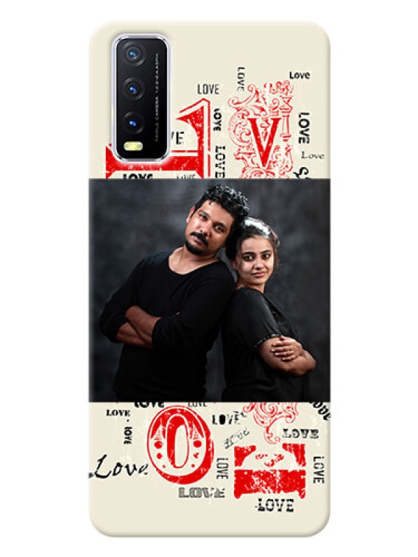 Custom Vivo Y20A mobile cases online: Trendy Love Design Case