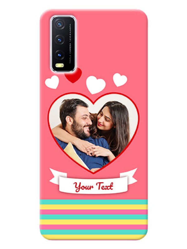 Custom Vivo Y20A Personalised mobile covers: Love Doodle Design