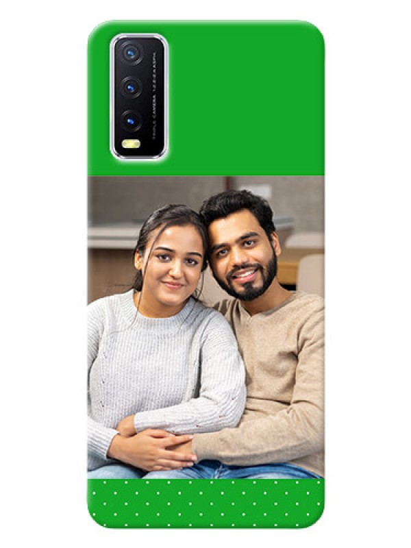 Custom Vivo Y20A Personalised mobile covers: Green Pattern Design