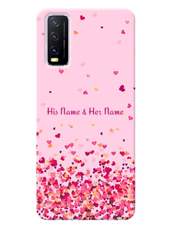 Custom Vivo Y20A Phone Back Covers: Floating Hearts Design