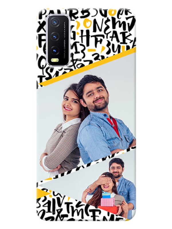 Custom Vivo Y20G Phone Back Covers: Letters Pattern Design