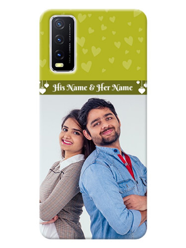 Custom Vivo Y20G custom mobile covers: You & Me Heart Design