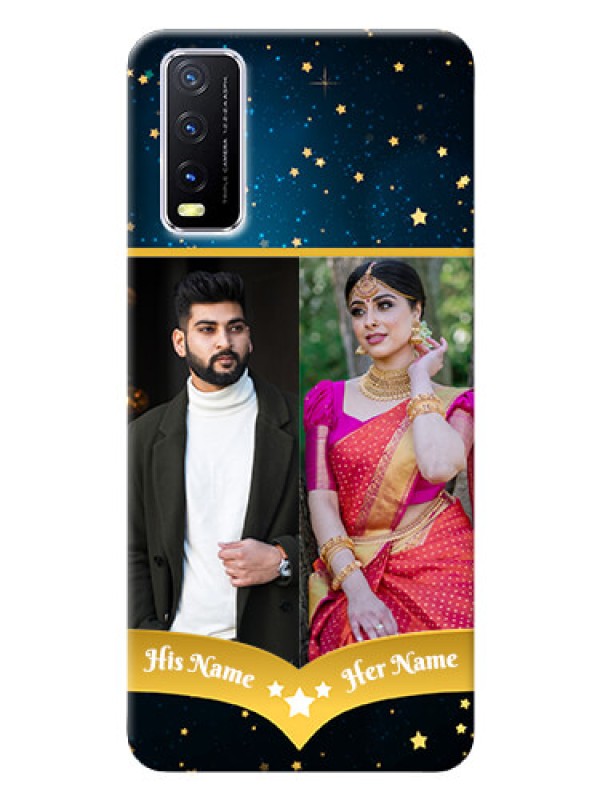 Custom Vivo Y20G Mobile Covers Online: Galaxy Stars Backdrop Design