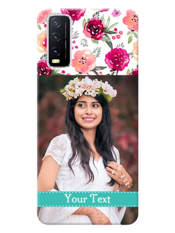 Custom Vivo Y20G Personalized Mobile Cases: Watercolor Floral Design