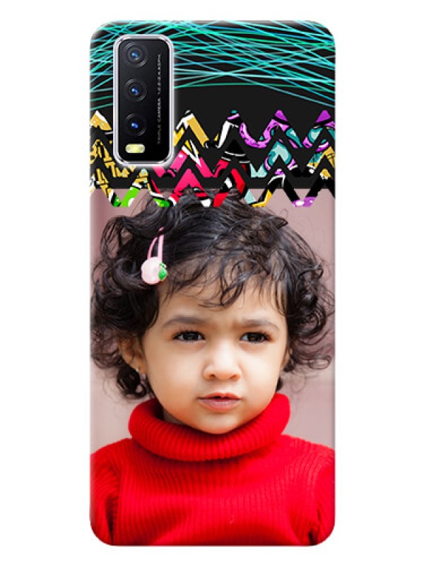 Custom Vivo Y20G personalized phone covers: Neon Abstract Design