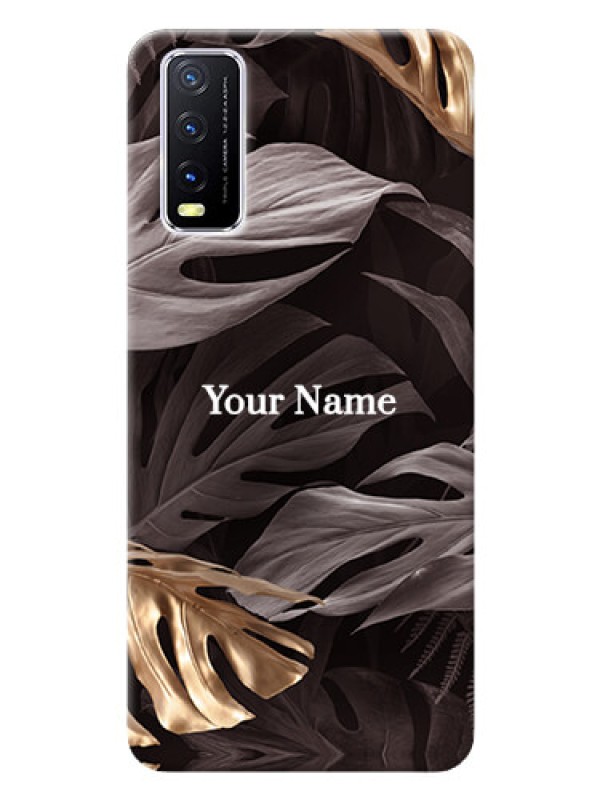 Custom Vivo Y20G Mobile Back Covers: Wild Leaves digital paint Design