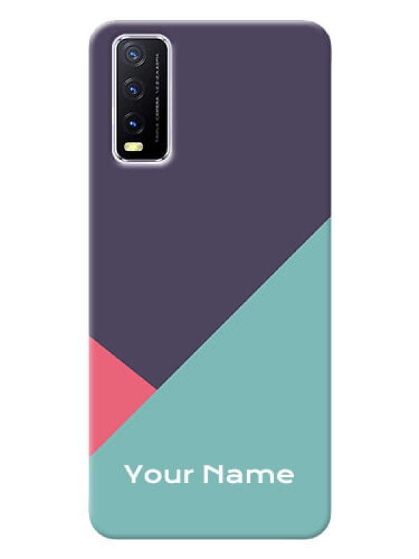 Custom Vivo Y20G Custom Phone Cases: Tri Color abstract Design