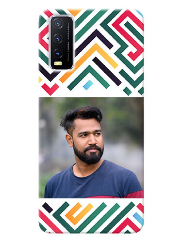 Custom Vivo Y20G Custom Mobile Case with Colorful Maze Pattern Design