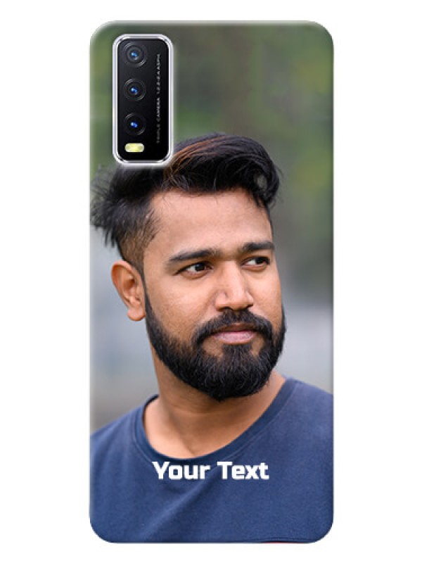 Custom Vivo Y20T Mobile Cover: Photo with Text