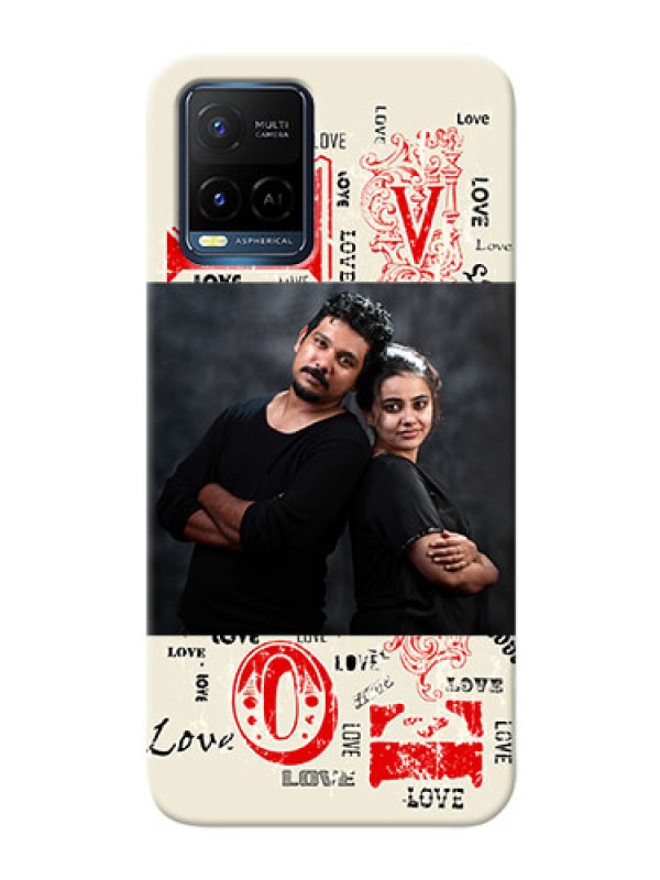 Custom Vivo Y21 mobile cases online: Trendy Love Design Case