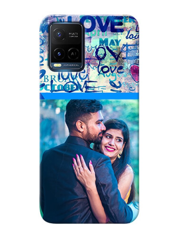 Custom Vivo Y21 Mobile Covers Online: Colorful Love Design