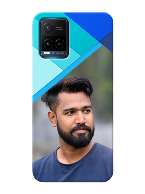 Custom Vivo Y21 Phone Cases Online: Blue Abstract Cover Design