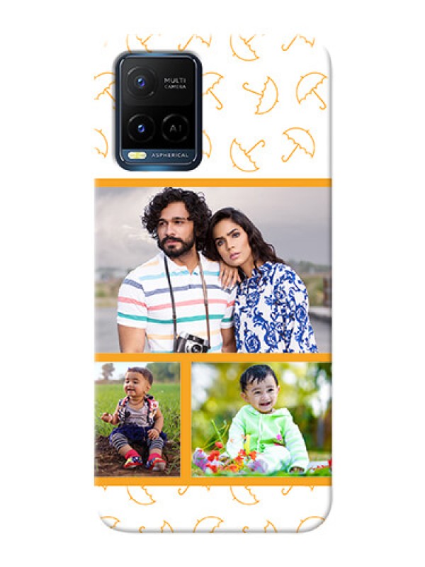 Custom Vivo Y21 Personalised Phone Cases: Yellow Pattern Design