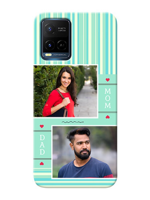 Custom Vivo Y21 custom mobile phone covers: Mom & Dad Pic Design
