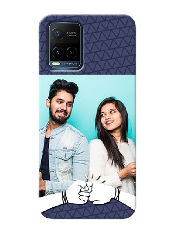 Custom Vivo Y21 Mobile Covers Online with Best Friends Design 