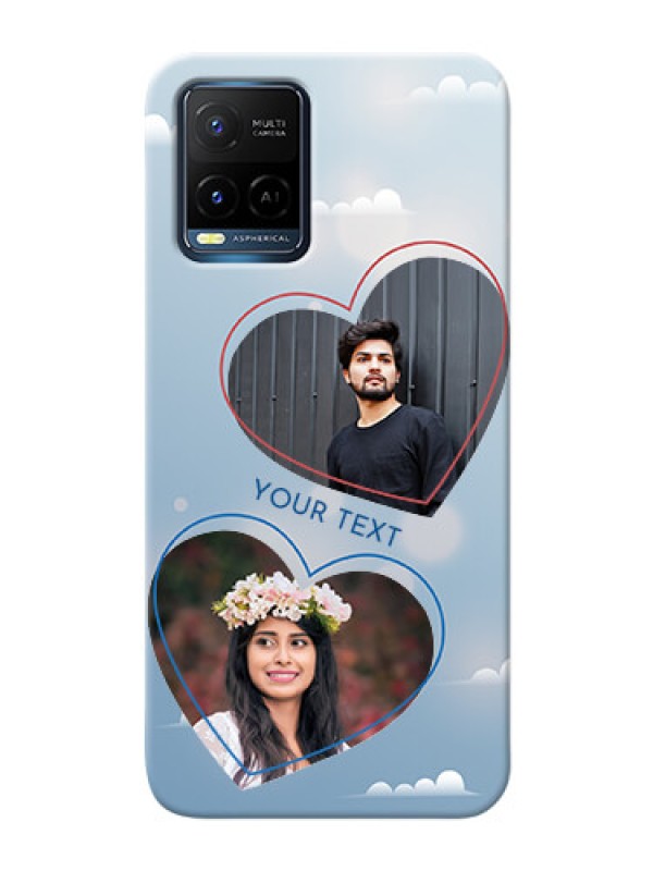 Custom Vivo Y21 Phone Cases: Blue Color Couple Design 