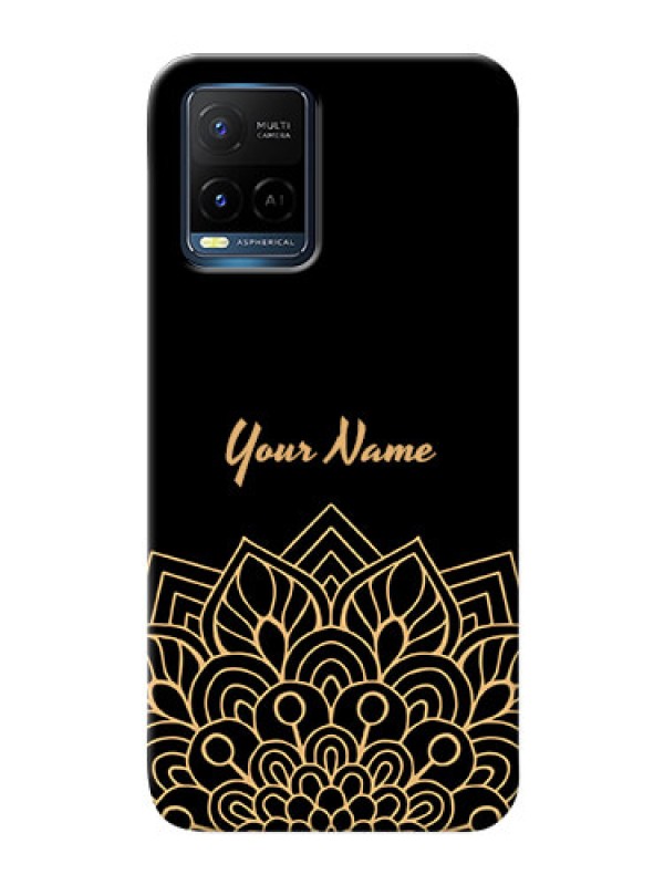 Custom Vivo Y21 Back Covers: Golden mandala Design