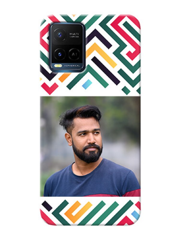 Custom Vivo Y21 Custom Mobile Case with Colorful Maze Pattern Design