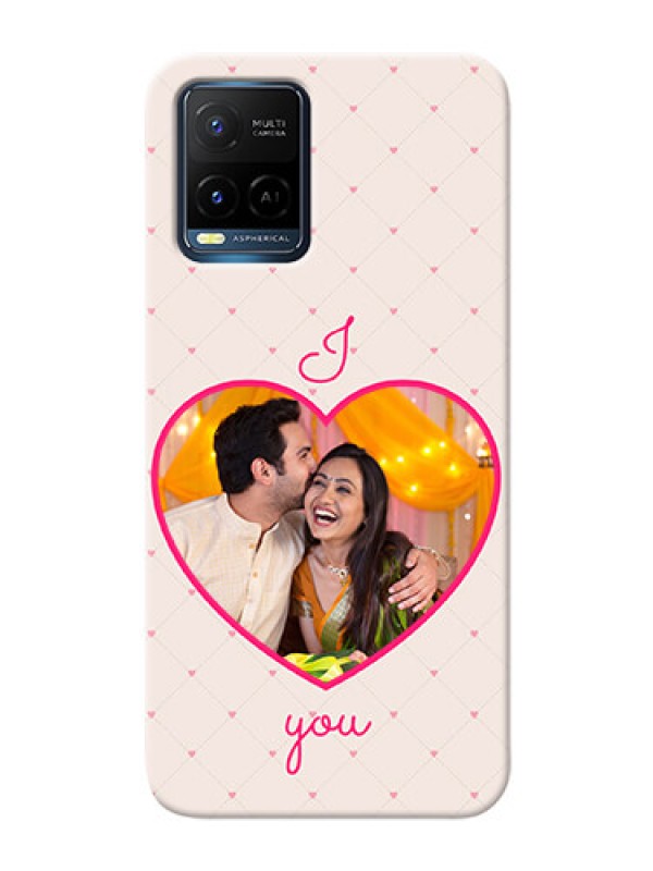 Custom Vivo Y21A Personalized Mobile Covers: Heart Shape Design